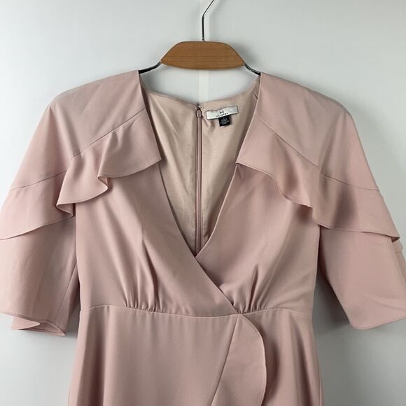 H Halston Primrose Light Pink Flutter Dress US 2 - Picture 10 of 10